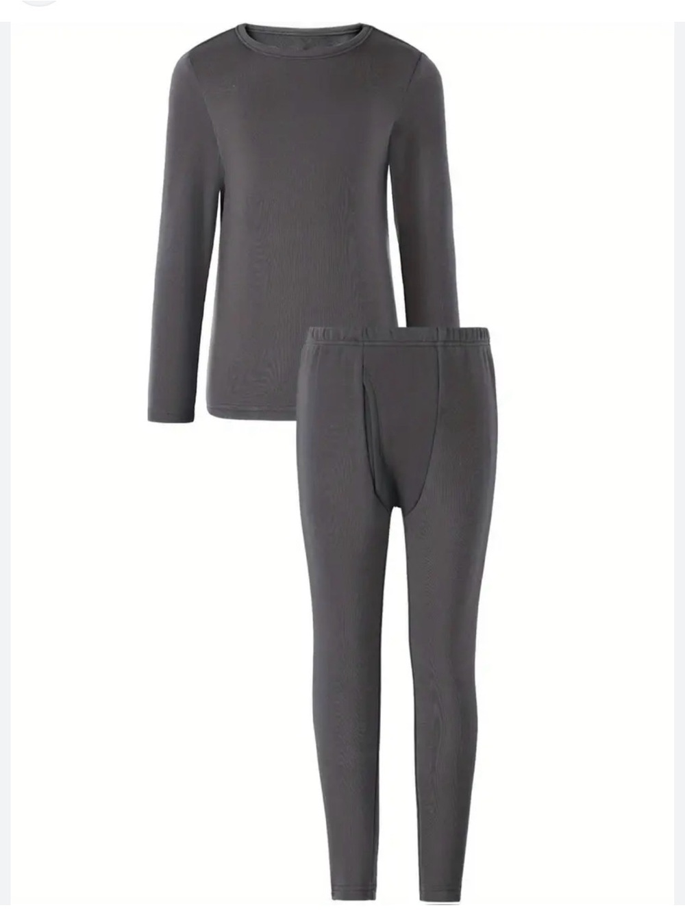 Gray Boys Under Gear thermal set kids long Johns fleece base layer cold weather